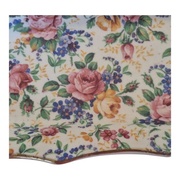 James Kent Rosalynde Chintz Mini Tray Butter Server Bone Dish Trinket Holder - Picture 9 of 15